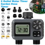 2-Zone Garden Water Tap Hose Automatic Timer Sprinkler System Irrigation Control