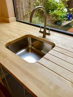 Solid Ash Worktop, Real Wood Timber kitchen worktop 1M 2M 3M 4M Thickness 28mm