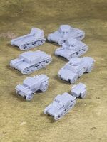 Resin 3D printed 28mm (1/56) WW2 Italian tanks and Vehicles for Bolt Action