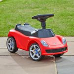 Porsche Ride On Push Along Car Silent Wheels Working Horn Kids Fun Play Toy Gift