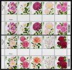 GB 2026 FLOWERS ROSES GUTTER PAIRS SET MNH