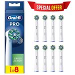 New Oral-B PRO Cross Action Replacement Electric Toothbrush Heads - PACK OF 8