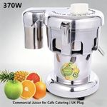 Commercial Juicer 370W Stainless Steel Fruit Vegetable Extractor UK Plug