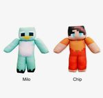 2pc Milo and Chip Plush Toys Soft Stuffed  Gifts Decor Plushie Doll