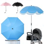 Clip on Umbrella Beach Chair Umbrella with Clamp for Outdoor Sports Lawn
