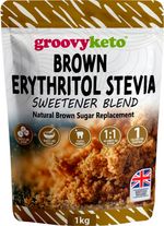 Brown Erythritol Stevia Blend - 1kg - Keto 100% Natural Brown Sugar Replacement