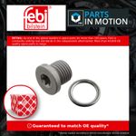 Sump Plug 103344 Febi Oil Drain N91101402 N91167901 N91167901S1 Quality New
