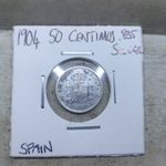 1904 - 50 Centimos - Spain (Alfonso XIII) - 0.835 Silver Coin