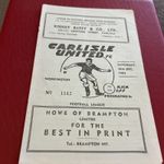 CARLISLE UNITED  v WORKINGTON 1963/64 