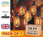 Festoon Lights Outdoor 3000K, GLUROO ST64 Waterproof Warm White String Lights