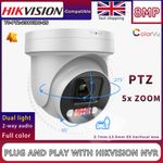 HIKVISION Compatible 4K 8MP PTZ 5X ZOOM Dual Light ColorVu +IR POE IP camera UK