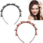 Hairpin headbands, plastic double layer twist plait hairpin head bands hairbands