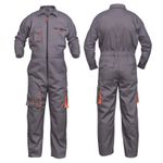 Grey Men's Overalls Boiler Suit Coveralls Mechanics Boilersuit
