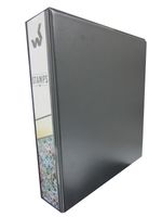 BLACK STAMP COLLECTORS 4 RING ALBUM / BINDER SPINE POCKET WITH QUADRILLED PAPER