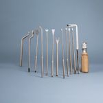 Lot of 13 Piano Tuning & Repair Tools w/Wood Handle - For Grand Piano