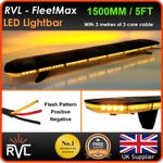 5ft LED Beacon Bar Light Amber Recovery Warning Strobe 140cm 1400mm 1.4m 12v 24v