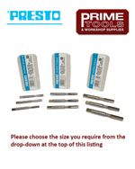 Presto 3 Piece Metric Tap Sets HSS Hand Tap Includes Taper, Second & Plug Taps