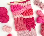 Weaving Starter Kit: Loom, Yarn & Merino - Pink Pick'N'Mix Made Weave Love