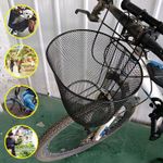 Detachable Bike Bicycle Metal Basket Lift-Off Front Bike Basket 22 x 27 x 29.5cm