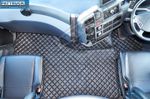  TRUCK ECO LEATHER FLOOR MATS SET-BLACK  FIT RENAULT T RANGE - FLAT FLOOR