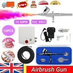 Airbrush Compressor Kit Dual Action Spray Gun Model Paint Tattoo Nail Home DIY*