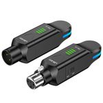 LEKATO Wireless 2.4Ghz Microphone Transmitter Receiver Plug On XLR Rechargeable