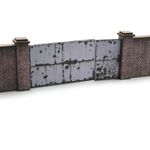 6ft INDUSTRIAL RED BRICK WALL & GATES LASER CUT KIT FOR OO GAUGE MODEL RAILWAY