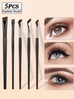 5 Eyebrow Brush Tinting Eye-shadow Pro Angled Cosmetic Eye Brow Brushes Set UK
