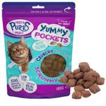 Multi Pack Chicken ,Tuna , Catnip or Salmon Pillows Pockets Bites Cat Treats