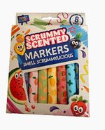 Hobby Corner Scrummy Scented Markers Set, Multicolour Mixed Ink, 8 Pack