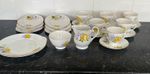 Vintage Royal Grafton 21-Piece Fine Bone China Tea Set Purple & Yellow Wildflowe