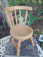 Oak Small Child’s Spindle Bow Back Chair Dolls Teddy Bear