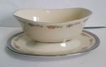 LENOX AMETHYST GRAVY BOAT WITH ATTACHED PLATE NEW