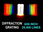 HUGE 6X6 INCH Diffraction Grating Sheet 25,400 Lines Per Inch,Laser Split LOOK!!