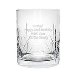 Personalised CR1 Engraved Crystal Whisky Mixer Glass