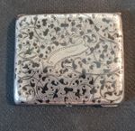 Vintage Russian Niello Silver Cigarette Case