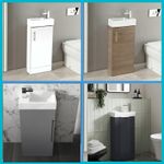 400mm Floor Standing Bathroom Vanity Unit – Compact Ensuite Cloakroom Basin