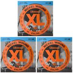 3 Packs Daddario Exl110 Electric Guitar Strings 10-46 Regular Light Gauge Set Uk