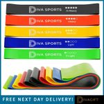 5 x RESISTANCE BANDS SET EXERCISE SPORTS LOOP FITNESS HOME GYM YOGA LATEX BAND