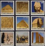 EGYPT Pyramids / Historic Sites / Architecture Stamp Set #1 (2003 Sao Tome)