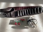 Leather 12 Gauge Cartridge Belt, Adjustable, Brown/Black, Ambidextrous