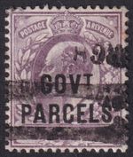 GB KEVII SG O76 GOVT PARCELS 6d Pale Dull Purple Good Used