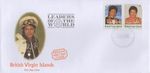 MICHAEL JACKSON VIRGIN ISLANDS $1.50 PAIR OF UNISSUED STAMPS ON FIRST DAY COVER
