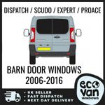 Pair of Dispatch Scudo Expert Proace Rear Barn Door Windows 2006-2016