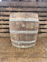 3/4 LARGE 70CM TALL OAK BARREL TREE SHRUB BUSH FLOWER GARDEN PLANTER POT TUB .