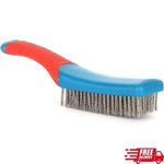 Heavy Duty Wire Brush Stainless Steel Bristles Plastic Handle Rust Paint Remover