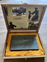 Duan Replica Chinese Inkstone With Vase Design Carving -Replica- Decorative Box