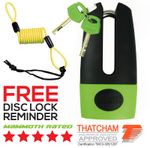 MAMMOTH THATCHAM APPROVED SHACKLE MOTORCYCLE SCOOTER DISC LOCK & REMINDER