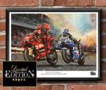 MARC MARQUEZ & ALEX MARQUEZ MotoGP limited edition print by Greg Tillett A3