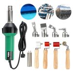 1600W Plastic Welder Welding Tool Hot Air Gun 220V 40℃-650℃ Variable + 4 Nozzles